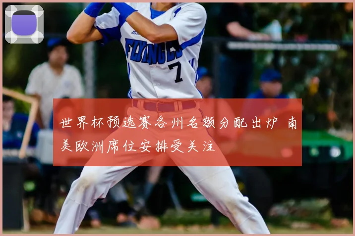 世界杯预选赛各州名额分配出炉 南美欧洲席位安排受关注